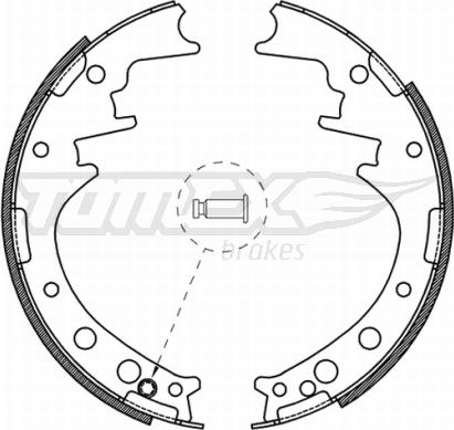 TOMEX brakes TX 21-56 - Комплект гальм, барабанний механізм autozip.com.ua