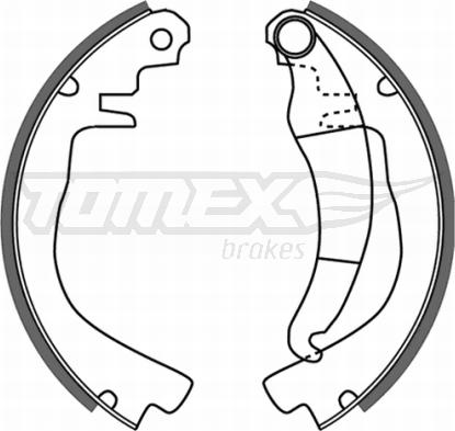 TOMEX brakes TX 21-51 - Комплект гальм, барабанний механізм autozip.com.ua