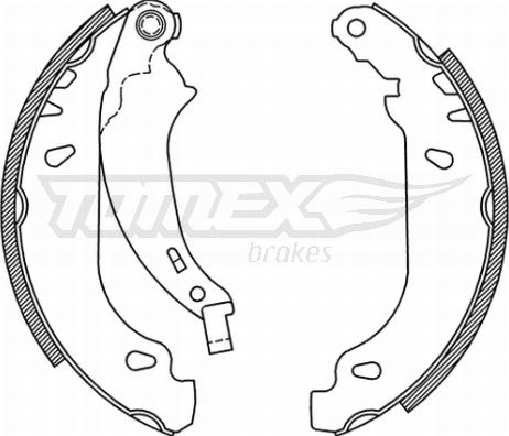 TOMEX brakes TX 21-52 - Комплект гальм, барабанний механізм autozip.com.ua