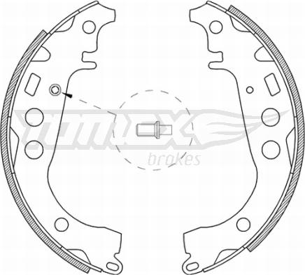 TOMEX brakes TX 21-09 - Комплект гальм, барабанний механізм autozip.com.ua