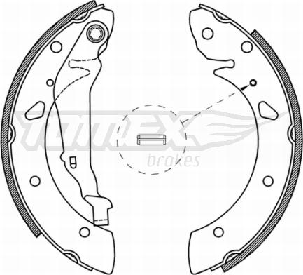 TOMEX brakes TX 21-05 - Комплект гальм, барабанний механізм autozip.com.ua