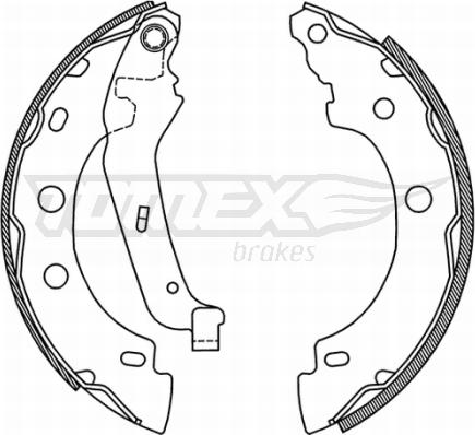 TOMEX brakes TX 21-00 - Комплект гальм, барабанний механізм autozip.com.ua