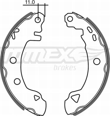 TOMEX brakes TX 21-02 - Комплект гальм, барабанний механізм autozip.com.ua