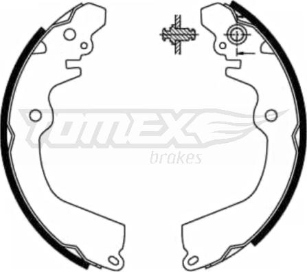 TOMEX brakes TX 21-81 - Комплект гальм, барабанний механізм autozip.com.ua
