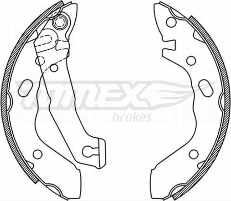 TOMEX brakes TX 21-37 - Комплект гальм, барабанний механізм autozip.com.ua