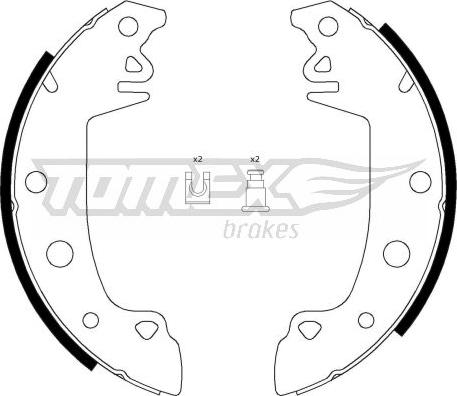 TOMEX brakes TX 21-28 - Комплект гальм, барабанний механізм autozip.com.ua
