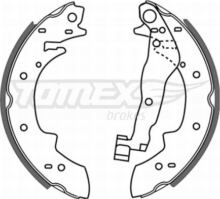 TOMEX brakes TX 21-22 - Комплект гальм, барабанний механізм autozip.com.ua
