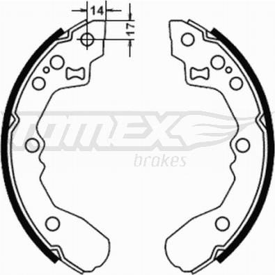 TOMEX brakes TX 21-78 - Комплект гальм, барабанний механізм autozip.com.ua