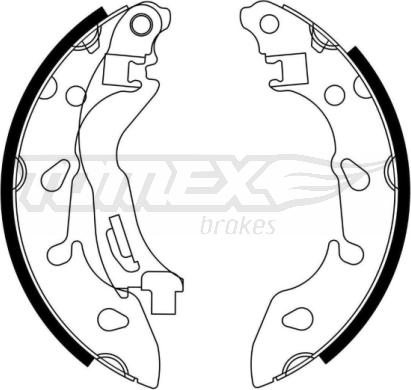 TOMEX brakes TX 23-04 - Комплект гальм, барабанний механізм autozip.com.ua