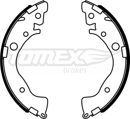 TOMEX brakes TX 23-02 - Комплект гальм, барабанний механізм autozip.com.ua