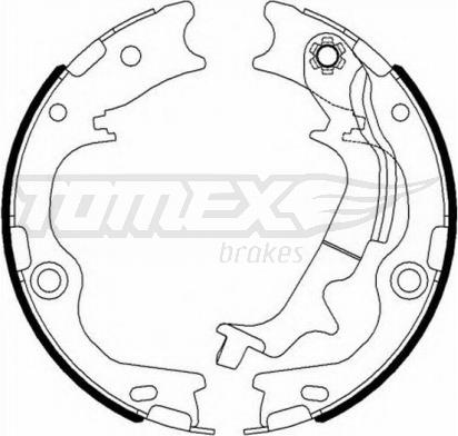 TOMEX brakes TX 23-12 - Комплект гальм, барабанний механізм autozip.com.ua