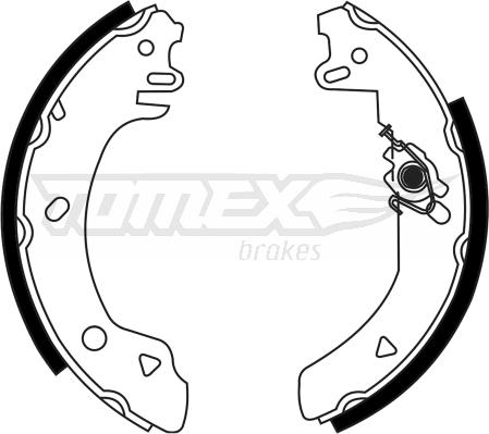 TOMEX brakes TX 23-22 - Комплект гальм, барабанний механізм autozip.com.ua