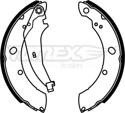 TOMEX brakes TX 22-97 - Комплект гальм, барабанний механізм autozip.com.ua