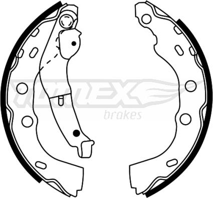 TOMEX brakes TX 22-45 - Комплект гальм, барабанний механізм autozip.com.ua