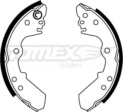 TOMEX brakes TX 22-47 - Комплект гальм, барабанний механізм autozip.com.ua