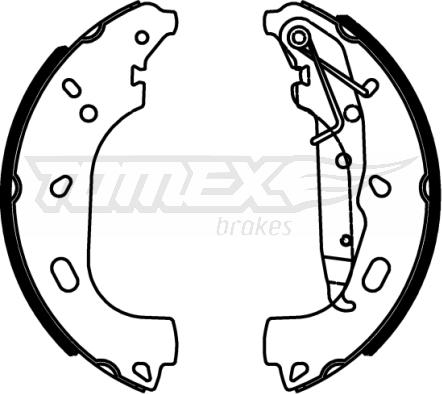 TOMEX brakes TX 22-57 - Комплект гальм, барабанний механізм autozip.com.ua