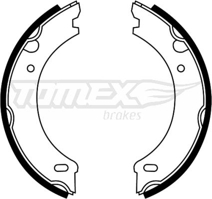 TOMEX brakes TX 22-09 - Комплект гальм, барабанний механізм autozip.com.ua