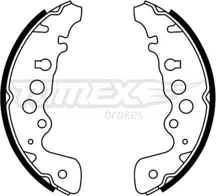 TOMEX brakes TX 22-04 - Комплект гальм, барабанний механізм autozip.com.ua