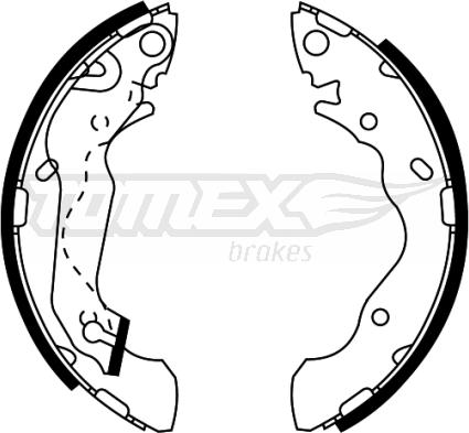 TOMEX brakes TX 22-05 - Комплект гальм, барабанний механізм autozip.com.ua