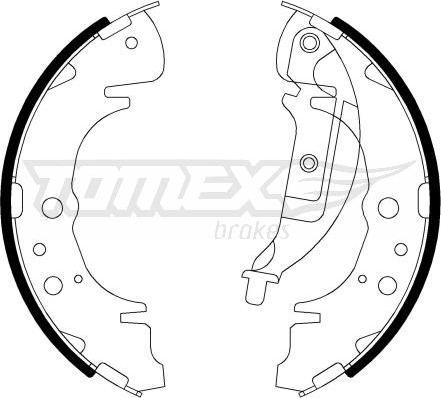 TOMEX brakes TX 22-06 - Комплект гальм, барабанний механізм autozip.com.ua