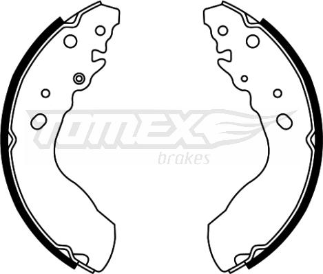 TOMEX brakes TX 22-03 - Комплект гальм, барабанний механізм autozip.com.ua