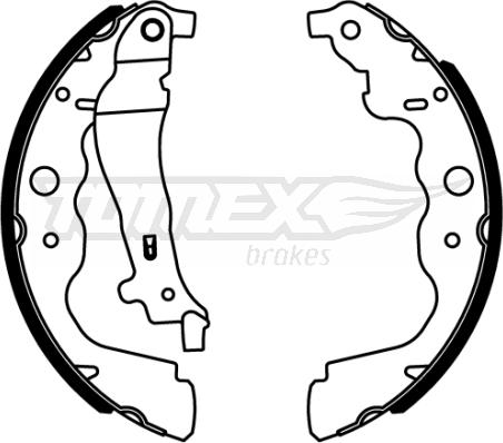 TOMEX brakes TX 22-18 - Комплект гальм, барабанний механізм autozip.com.ua