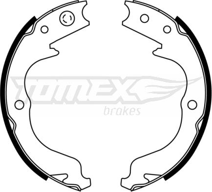 TOMEX brakes TX 22-81 - Комплект гальм, барабанний механізм autozip.com.ua
