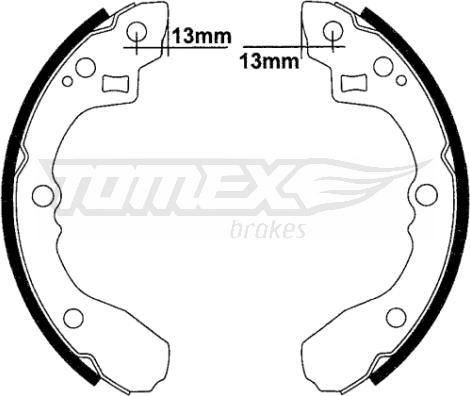 TOMEX brakes TX 22-33 - Комплект гальм, барабанний механізм autozip.com.ua