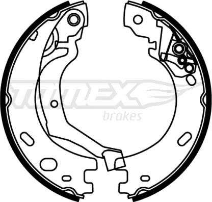 TOMEX brakes TX 22-22 - Комплект гальм, барабанний механізм autozip.com.ua