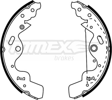 TOMEX brakes TX 22-75 - Комплект гальм, барабанний механізм autozip.com.ua