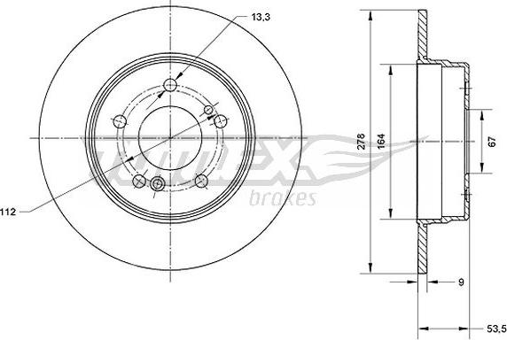 TOMEX brakes TX 70-93 - Гальмівний диск autozip.com.ua