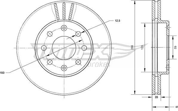 TOMEX brakes TX 70-92 - Гальмівний диск autozip.com.ua