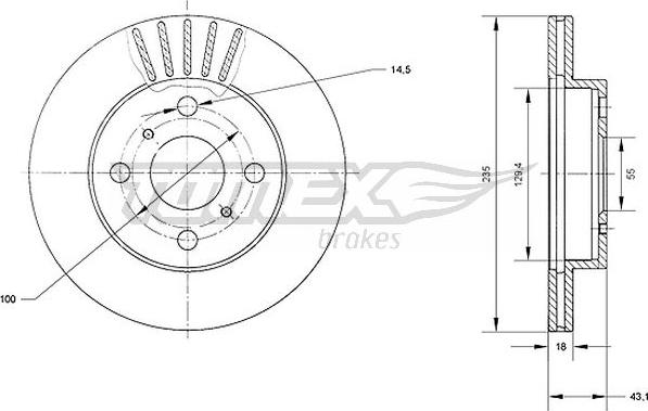 TOMEX brakes TX 70-97 - Гальмівний диск autozip.com.ua