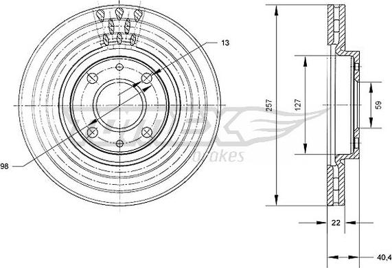 TOMEX brakes TX 70-56 - Гальмівний диск autozip.com.ua