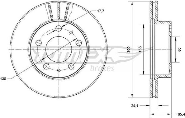 TOMEX brakes TX 70-60 - Гальмівний диск autozip.com.ua