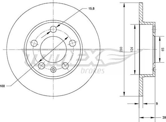 TOMEX brakes TX 70-01 - Гальмівний диск autozip.com.ua