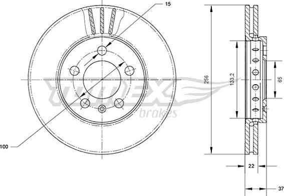 TOMEX brakes TX 70-03 - Гальмівний диск autozip.com.ua