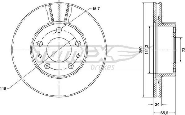 TOMEX brakes TX 70-19 - Гальмівний диск autozip.com.ua