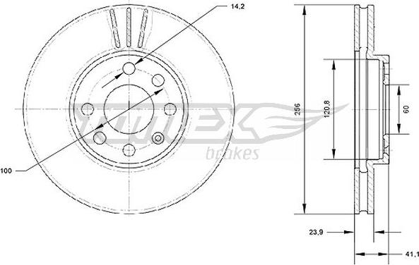 TOMEX brakes TX 70-17 - Гальмівний диск autozip.com.ua