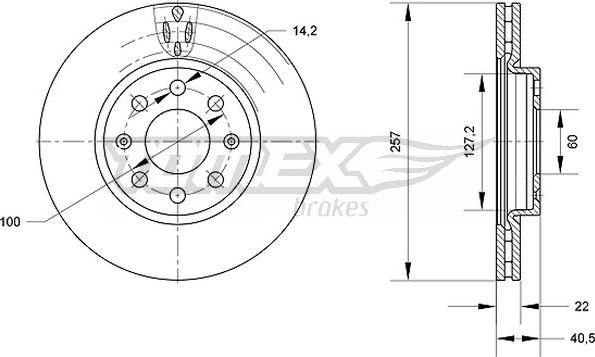 TOMEX brakes TX 70-85 - Гальмівний диск autozip.com.ua