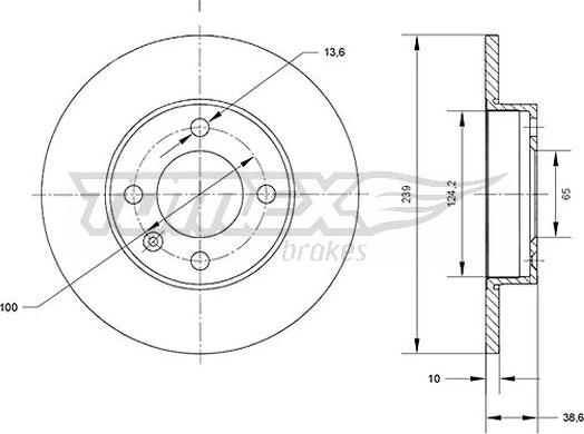 TOMEX brakes TX 70-88 - Гальмівний диск autozip.com.ua