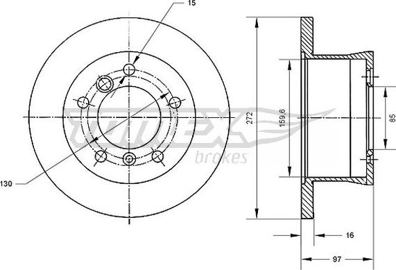 TOMEX brakes TX 70-35 - Гальмівний диск autozip.com.ua