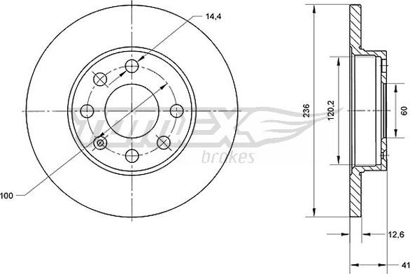 TOMEX brakes TX 70-28 - Гальмівний диск autozip.com.ua