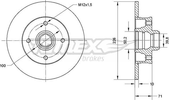 TOMEX brakes TX 70-71 - Гальмівний диск autozip.com.ua