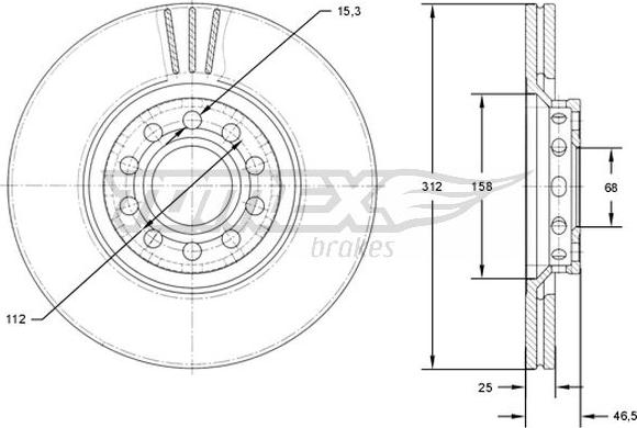 TOMEX brakes TX 71-97 - Гальмівний диск autozip.com.ua