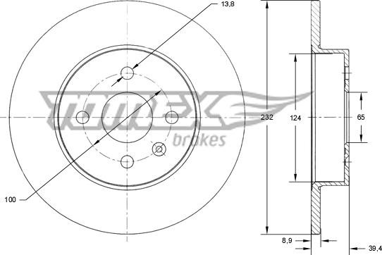 TOMEX brakes TX 71-63 - Гальмівний диск autozip.com.ua