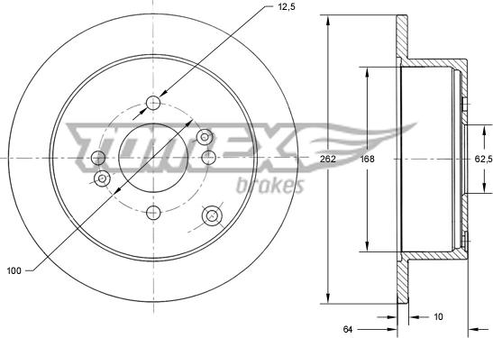 TOMEX brakes TX 71-34 - Гальмівний диск autozip.com.ua