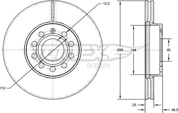 TOMEX brakes TX 71-31 - Гальмівний диск autozip.com.ua