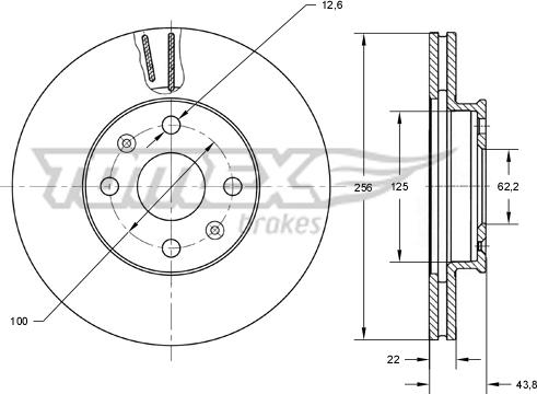 TOMEX brakes TX 73-29 - Гальмівний диск autozip.com.ua