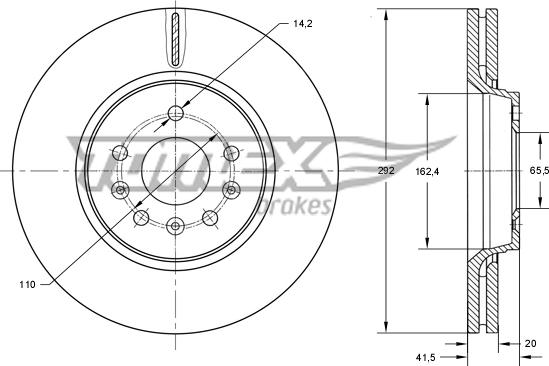 TOMEX brakes TX 73-79 - Гальмівний диск autozip.com.ua